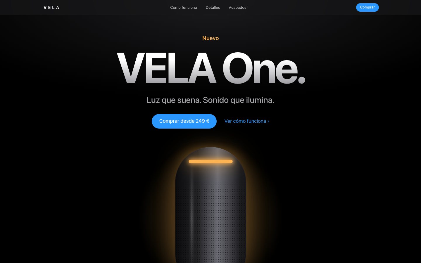 Demo de web de producto con scrollytelling